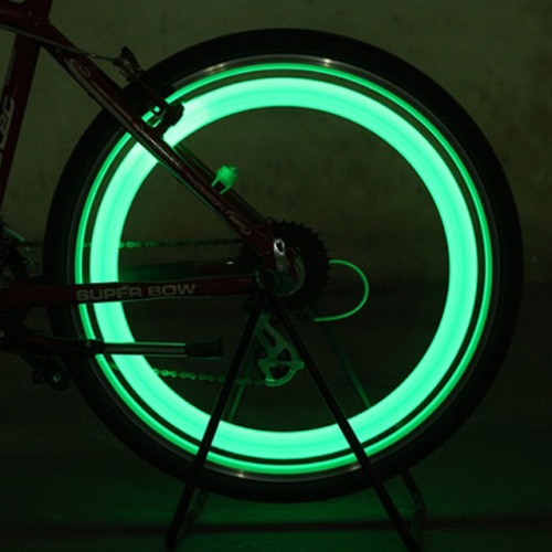 실리콘 회오리 LED 자전거 휠라이트