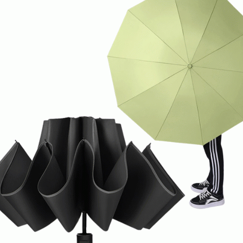 반자동 거꾸로 접이식 우산
